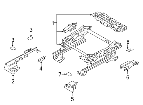 2021 Lincoln Corsair Tracks & Components Diagram