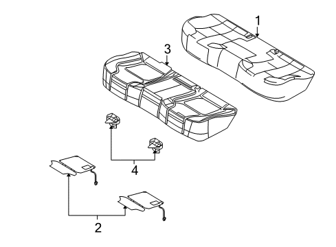 2015 Ford Taurus Rear Seat Components Diagram