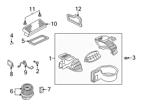2003 Ford Focus Blower Motor & Fan Diagram