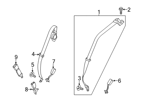 2018 Ford Escape Rear Seat Belts Diagram