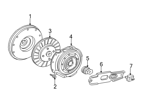 2001 Ford F-250 Super Duty Flywheel Diagram for 1C3Z-6375-AA