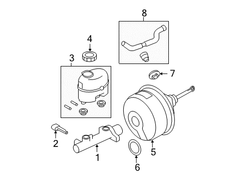 2004 Ford F-150 Master Cylinder Diagram for 1L1Z-2140-AB