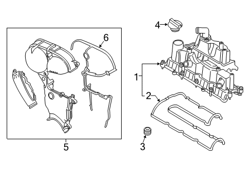 2013 Ford Escape Valve & Timing Covers Diagram