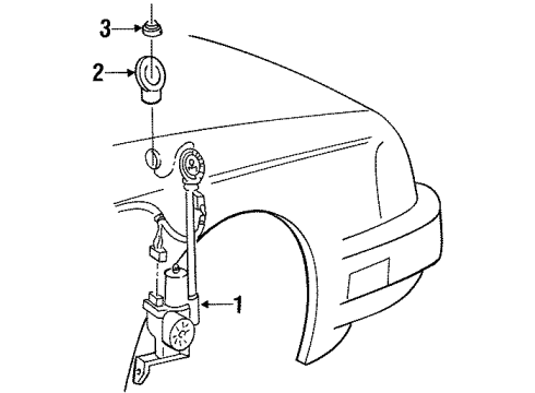 1990 Ford Thunderbird Antenna & Radio Diagram