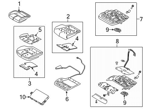 2021 Lincoln Corsair Front Seat Components Diagram