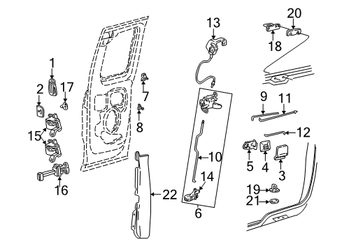 2004 Ford F-150 Heritage Lock & Hardware Diagram
