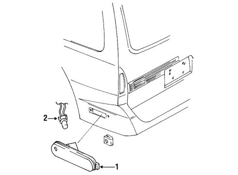 1998 Mercury Villager Side Marker Lamp, Passenger Side Diagram for F6XY-15A201-AA