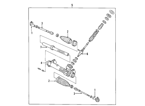 2003 Ford Focus P/S Pump & Hoses, Steering Gear & Linkage Diagram
