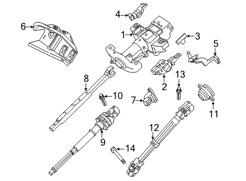 2009 Ford Expedition Steering Column & Wheel, Steering Gear & Linkage Diagram