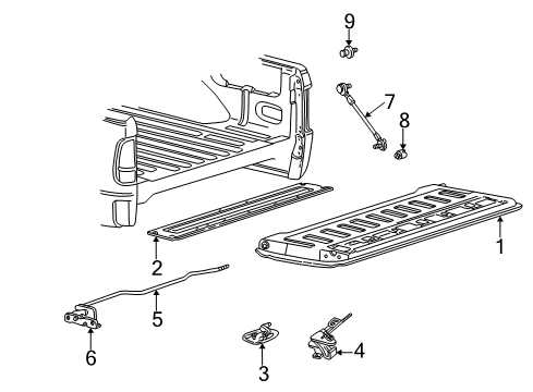 2008 Ford F-150 Tail Gate Diagram