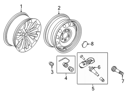 2022 Ford F-150 Wheels Diagram