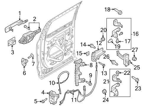 2023 Ford F-250 Super Duty Front Door Diagram