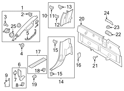 2023 Ford F-350 Super Duty Interior Trim - Cab Diagram 6 - Thumbnail