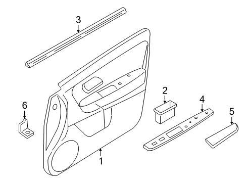 2006 Mercury Mariner Armrest Pad, Passenger Side Diagram for 5E6Z-7824100-AAB