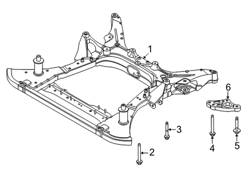 2022 Ford Mustang Mach-E Suspension Mounting - Front Diagram