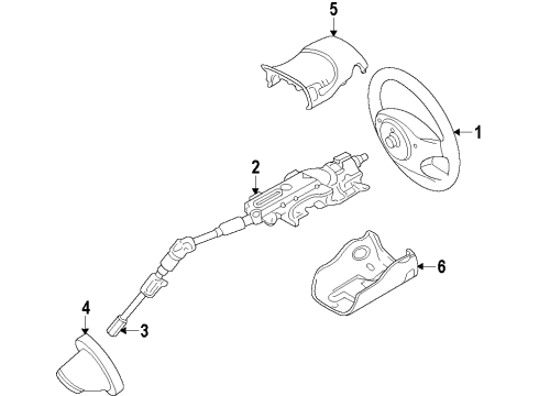 2012 Ford Transit Connect Steering Column & Wheel, Steering Gear & Linkage Diagram