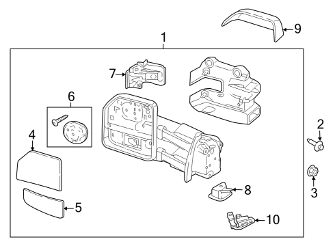 2023 Ford F-150 Lightning Outside Mirrors Diagram 7 - Thumbnail