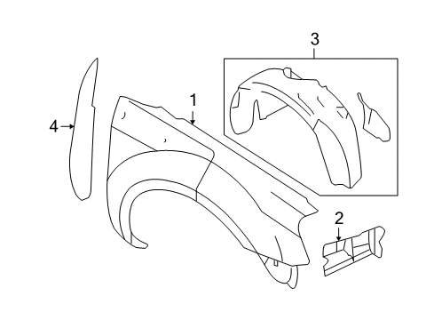 2006 Ford Freestyle Fender & Components Diagram