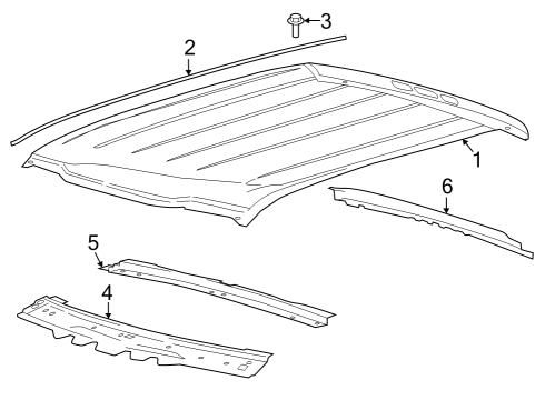 2023 Ford F-250 Super Duty Roof & Components Diagram 2 - Thumbnail