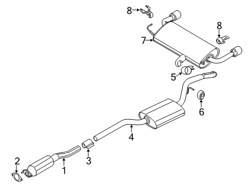 2014 Ford Escape Exhaust Components Diagram 3 - Thumbnail