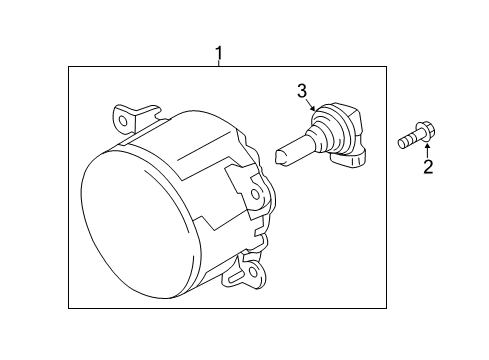2017 Ford Mustang Fog Lamp Assembly, Front Diagram for FR3Z-15200-A