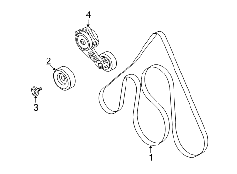 2012 Ford E-350 Super Duty Belts & Pulleys Diagram