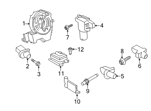 2017 Ford Transit-150 Air Bag Components Diagram