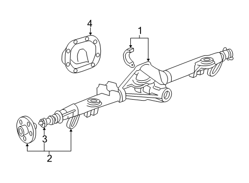 1999 Ford Mustang Axle & Differential - Rear Diagram
