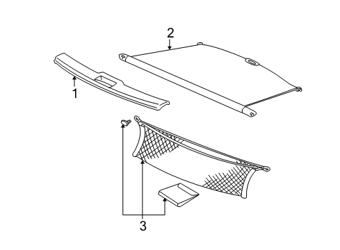 2000 Mercury Sable Interior Trim - Rear Body Diagram