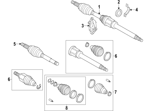 2021 Ford Transit Connect Axle Shafts & Joints, Drive Axles Diagram