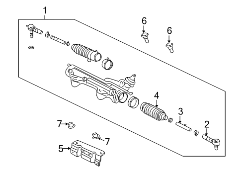 2005 Mercury Mountaineer P/S Pump & Hoses, Steering Gear & Linkage Diagram