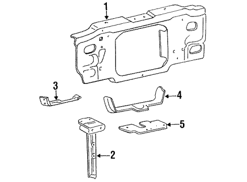 1995 Ford Ranger Air Deflector Diagram for F47Z8349B