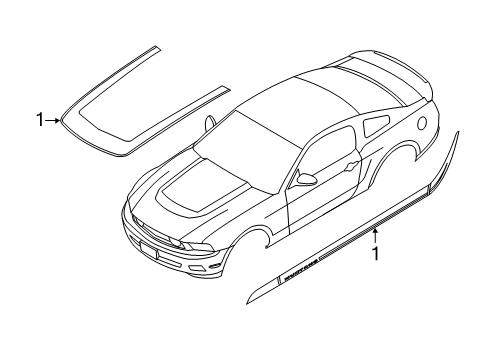 2013 Ford Mustang Stripe Tape Diagram 2 - Thumbnail