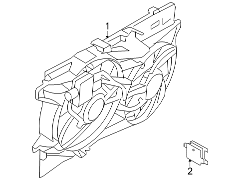 2009 Lincoln MKX Cooling System, Radiator, Water Pump, Cooling Fan Diagram