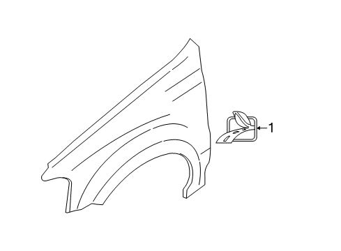 2012 Ford Escape Exterior Trim - Fender Diagram