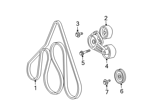 2009 Ford Expedition Belts & Pulleys Diagram
