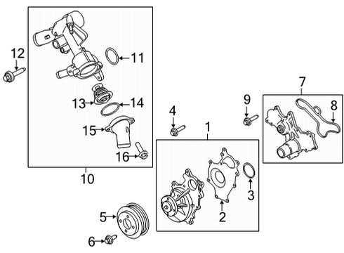 2023 Ford Transit-150 Water Pump Diagram