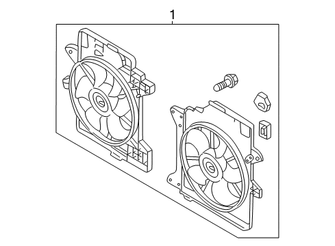 2005 Ford Escape Cooling System, Radiator, Water Pump, Cooling Fan Diagram
