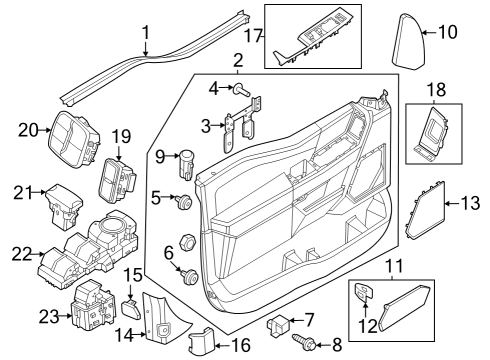 2023 Ford F-250 Super Duty Front Door Diagram