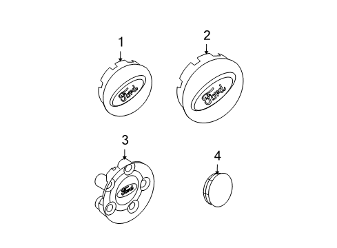2010 Ford Edge Wheel Covers & Trim Diagram