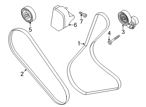 2021 Lincoln Corsair Belts & Pulleys Diagram