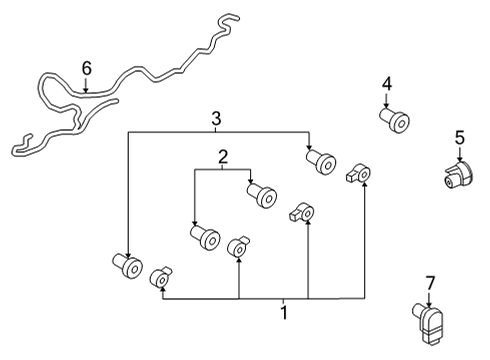 2022 Ford F-150 Electrical Components - Rear Bumper Diagram