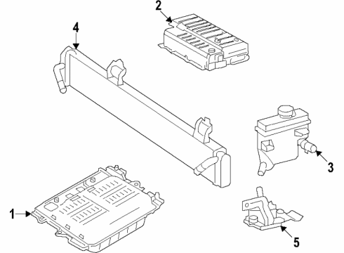 2022 Ford Police Interceptor Utility Hybrid Components, Battery, Cooling System Diagram