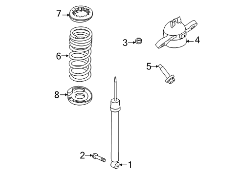 2021 Lincoln Corsair Shocks & Components - Rear Diagram