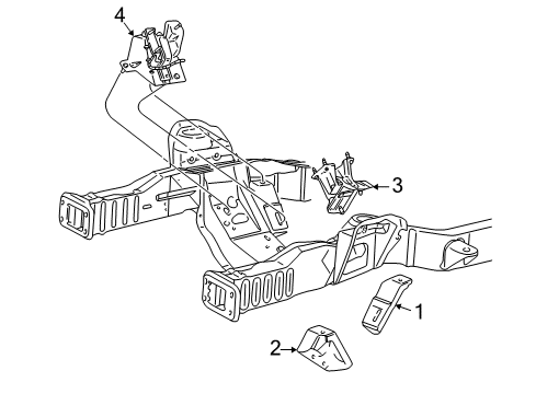 2001 Ford E-150 Econoline Club Wagon Engine & Trans Mounting Diagram