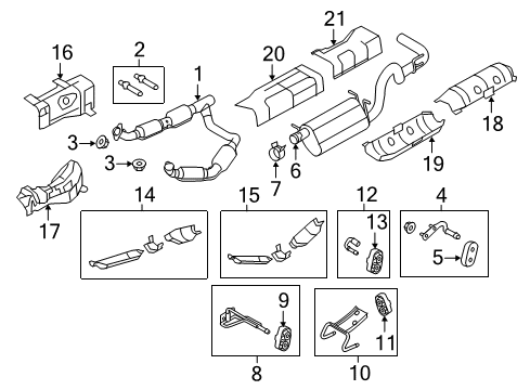 2012 Ford E-350 Super Duty Exhaust Components Diagram