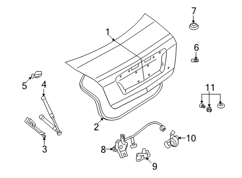 2007 Ford Fusion Trunk Diagram