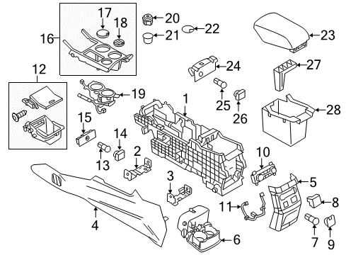 2016 Ford Explorer Insert Panel, Rear Diagram for BB5Z-78045A76-AB