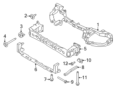 2021 Ford Transit Connect Radiator Support Diagram