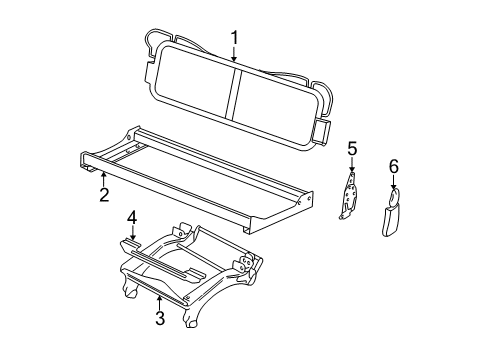 2002 Ford Expedition Rear Seat Components Diagram 1 - Thumbnail